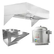 HoodMart 2013B 13 FT Restaurant Hood System w/ Makeup-Air, 18 Gauge Steel 1 image
