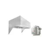 HoodMart EXH008B 8 FT Restaurant Exhaust Hood System, Constructed w/18 Gauge 430 SS 1 image