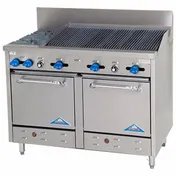 Comstock-Castle F3218-3RB 48" Gas Restaurant Range w/ (2) Open Burners, 36" Charbroiler, (2) Space Saver Ovens, 192.000 BTU 1 image