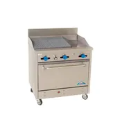 Comstock-Castle F330-12-2RB 36" Gas Restaurant Range w/ (1) 12" Griddle, (1) 24" Charbroiler, (1) Standard Oven, 114.000 BTU  1 image
