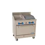 Comstock-Castle F330-18-1.5RB 36" Gas Range w/ (1) 18" Griddle, (1) 18" Charbroiler, (1) Standard Oven, 106.000 BTU  1 image