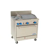 Comstock-Castle F330-2RB 36" Gas Restaurant Range w/ (2) Open Burners, (1) 24" Charbroiler, (1) Standard Oven, 144.000 BTU 1 image