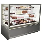 Federal Industries ITR6034-B18 60" Italian Glass Refrigerated Display Case w/ 3 shelves 3 image