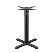 FLAT Tech CT2007 KX22 Cast Iron Restaurant Table Base, 22x22 Inch Base, 3 Inch Diameter Column, Embossed Coated Steel Finish, Dining Height 1 image