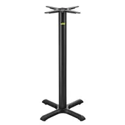 FLAT Tech CT2017 Bar Height KX22 Table Base, 22" Cross Base, 3" Dia. Column, Cast Iron, Textured Finish 1 image