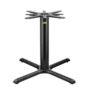 FLAT Tech CT2021 KX36 Dining Height Restaurant Table Base, 36" Cross Base, 4" Dia. Cast Iron Column, 17"x17" Mounting Plate, Hydraulic PAD Stabilization 1 image