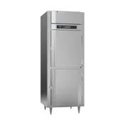 Victory FS-1D-S1-EW-PT-HD-HC 31" 1-Section Pass-Thru Freezer, 4 Half Solid Doors, 26 cu. ft., Stainless Steel, Top Mounted 1 image