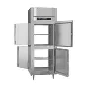 Victory FS-1D-S1-EW-PT-HD-HC 31" 1-Section Pass-Thru Freezer, 4 Half Solid Doors, 26 cu. ft., Stainless Steel, Top Mounted 4 image
