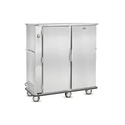 FWE A-180-2 2-Door Heated Cabinet, 180-Plate, 67"-72" Height, Stainless, Thermo Ctrl, 6" Casters 1 image
