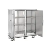 FWE A-180-2 2-Door Heated Cabinet, 180-Plate, 67"-72" Height, Stainless, Thermo Ctrl, 6" Casters 3 image