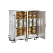 FWE A-180-2 2-Door Heated Cabinet, 180-Plate, 67"-72" Height, Stainless, Thermo Ctrl, 6" Casters 4 image