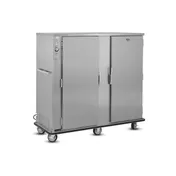 FWE A-180-2-XL 2-Door Heated Cab, 180-Plate Capacity, 12-3/8″ Diameter, Stainless Steel, 6″ Casters 1 image