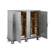 FWE A-180-2-XL 2-Door Heated Cab, 180-Plate Capacity, 12-3/8″ Diameter, Stainless Steel, 6″ Casters 5 image