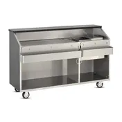 FWE BBC-6 50 lb. Ice Bin Removable Speed Rack-72" Portable Bar-Laminate Front & Side Panels 1 image