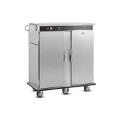 FWE BT-120-XL Cabinet, 55"-60" H, 2-Door Solid, 96-120 Plate Capacity, Heat Controls, 6" Casters 1 image
