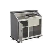FWE CB-4 60 lb. Ice Bin Removable Speed Rack-47" Portable Bar-Laminate Front 3 image
