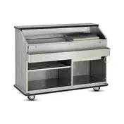 FWE CB-5 60 lb. Ice Bin Removable Speed Rack-59" Portable Bar-Laminate Front 1 image