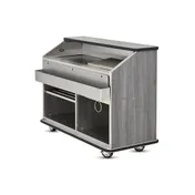 FWE CB-5 60 lb. Ice Bin Removable Speed Rack-59" Portable Bar-Laminate Front 3 image