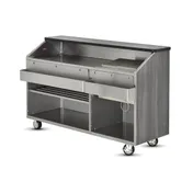 FWE CB-6 60 lb. Ice Bin Removable Speed Rack-72" Portable Bar-Laminate Front 3 image