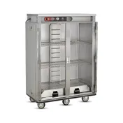 FWE E-1200 2-Door Heated Holding Cabinet, 120 Plate Capacity, 3 Shelves, Heat Drawer, 6" Casters 4 image