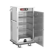 FWE E-480-XL Heated Banquet Cabinet - 48 Plates, 61"-66" Height, Electric, Steel, Drawer 6" Casters 3 image