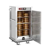 FWE E-480-XL Heated Banquet Cabinet - 48 Plates, 61"-66" Height, Electric, Steel, Drawer 6" Casters 4 image