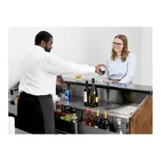 FWE ES-CB-8-BW Executive Series (2) 60 lb. Ice Bins Removable Speed Rack-95" Portable Bar-Maple Wood Front-Sides 5 image
