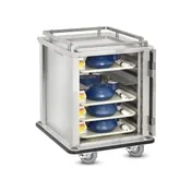 FWE ETC-1520-10 Stainless Steel 10 Tray Mobile Patient Meal Delivery Cart 4 image