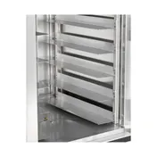 FWE ETC-1520-10 Stainless Steel 10 Tray Mobile Patient Meal Delivery Cart 6 image