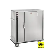 FWE P-120 55"-60" 1-Door Solid Heated Cabinet, 96-120 Plate Capacity, Stainless, 6" Casters 1 image