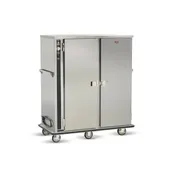 FWE P-144-2-XL Heated Cabinet, 144-Plate Capacity, Stainless Steel, Double-Door, Thermostat, Casters 1 image