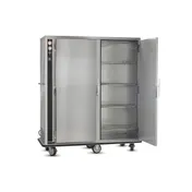 FWE P-200-2 2-Door Heated Cabinet, 160-200 Plate Capacity, 4 Shelves, Stainless Steel, 6" Casters 1 image