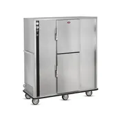 FWE P-200 1-Section 2-Door Solid Heat Banquet Cabinet 67"-72" Height, 200 Plate Capacity, Stainless 1 image