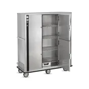 FWE P-200 1-Section 2-Door Solid Heat Banquet Cabinet 67"-72" Height, 200 Plate Capacity, Stainless 4 image