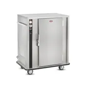FWE P-72 1Sec 1-Door Banquet Cab 49"-54" H 72 Plate Capacity Stainless Electric Controls 6" Casters 1 image