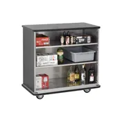 FWE PSC-4 60 lb. Ice Bin Removable Bottle Speed Rail-45" Portable Bar-Laminate Front 3 image