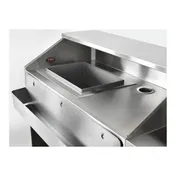 FWE SBBC-6 50 lb. Ice Bin Removable Speed Rack-72" Portable Bar-Stainless Steel Exterior 4 image