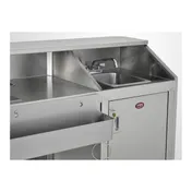 FWE SBBC-6 50 lb. Ice Bin Removable Speed Rack-72" Portable Bar-Stainless Steel Exterior 5 image