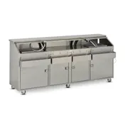 FWE SBBC-8 (2) 50 lb. Ice Bin Removable Speed Rack-95" Portable Bar-Stainless Steel Exterior 1 image