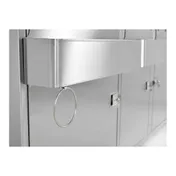 FWE SBBC-8 (2) 50 lb. Ice Bin Removable Speed Rack-95" Portable Bar-Stainless Steel Exterior 6 image