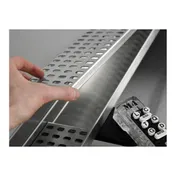 FWE SBBC-8 (2) 50 lb. Ice Bin Removable Speed Rack-95" Portable Bar-Stainless Steel Exterior 8 image