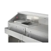 FWE SCB-8 (2) 60 lb. Ice Bin Removable Speed Rack-96" Portable Bar-Stainless Steel Exterior 5 image