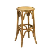 G & A 188VS Cross Back Barstool, Backless, 30"H, Veneer Seat, Oak Bentwood Frame, Footrest, Non-Marring Glides 1 image