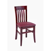 G & A 3805PS Indoor Napa Side Chair with Slat Back and Padded Seat, Beechwood Frame 1 image