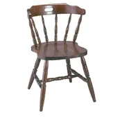 G & A 3850SS Indoor Colonial Side Chair with Spoke Back and Solid Wood Saddle Seat, Beechwood Frame 1 image