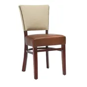 G & A 4626NH PS5 Indoor Oxford Side Chair with Plain Back and Upholstered Padded Seat, Beechwood Frame 1 image