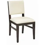 G & A 4645 Indoor Meridian Side Chair with Plain Back and Padded Seat, Beechwood Frame  1 image