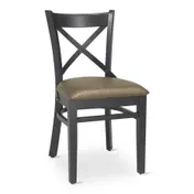 G & A 4877VS Indoor Provence Side Chair with Cross Back and Mortise and Tenon Construction, Beechwood Frame 1 image
