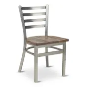 G & A 513-M RS Indoor Dante Side Chair with Ladder Back, Steel Frame with Mahogany Finish 1 image