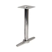 G & A CQH0522 CQ Series Table Base, Bar Height, Chrome Finish, 3" Dia. Column, 22" Base Spread 1 image